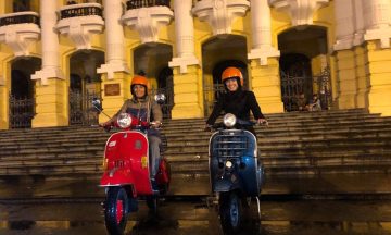Hanoi After Dark Vespa Food Tour.